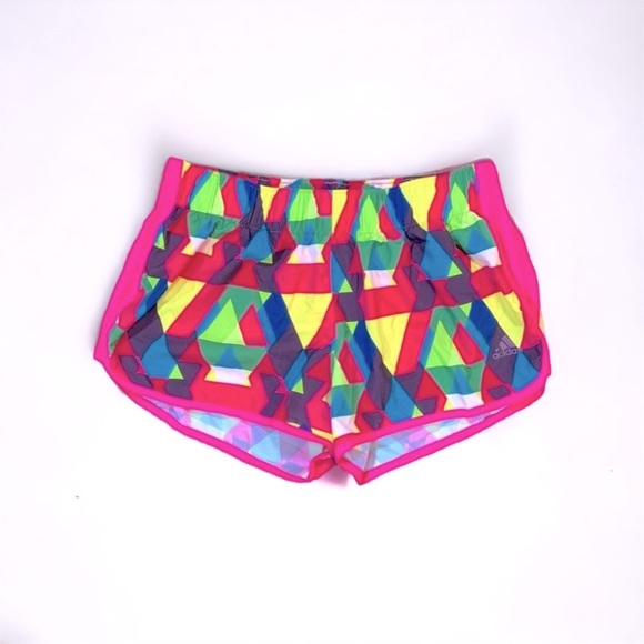 ADIDAS Climalite Run Swim Geometric Print Shorts - Picture 1 of 13